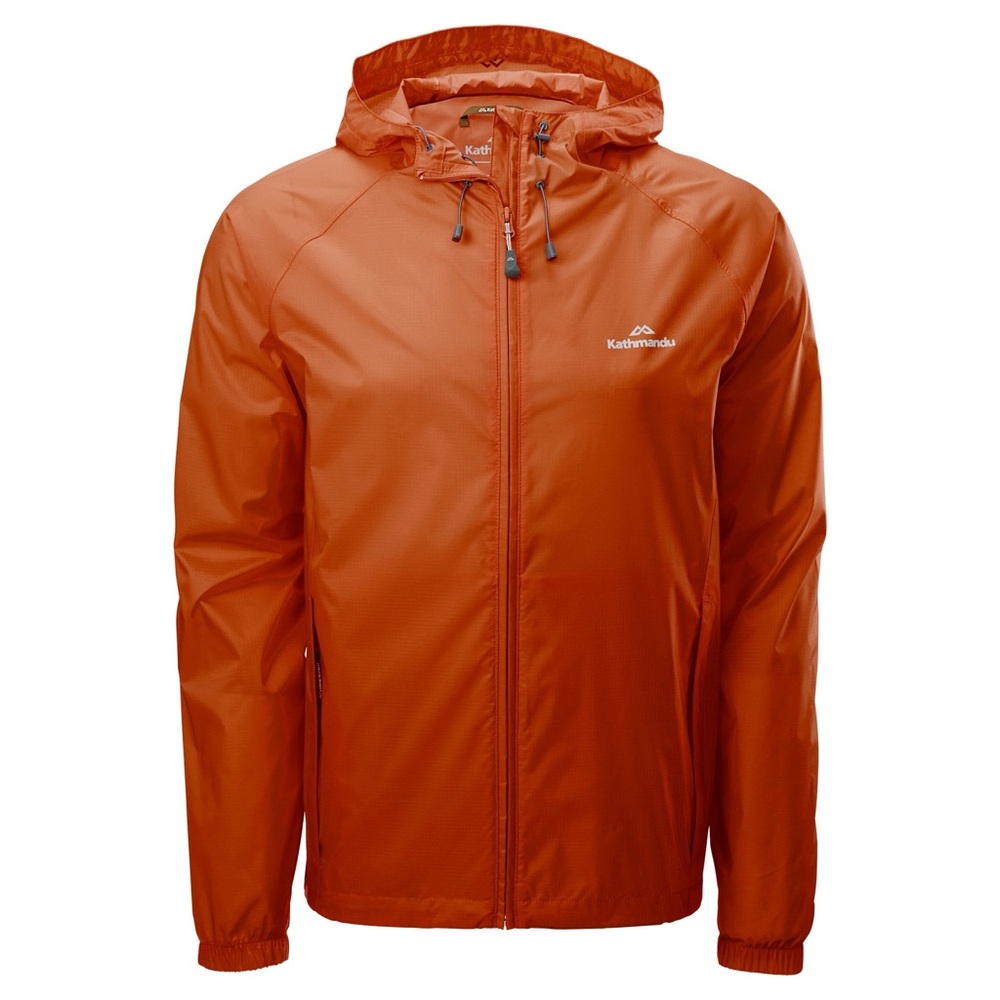 Packable Kathmandu Orange Rain Jacket • Large • Water Resistant • Hiking
